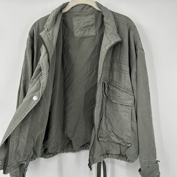 American Eagle Women's Army Green Military Style Cotton Jacket Size Small. - Picture 4 of 14